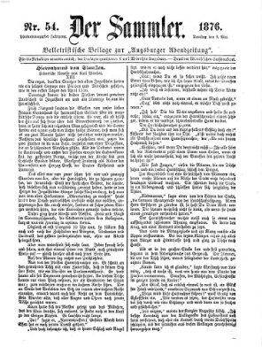 Der Sammler (Augsburger Abendzeitung) Dienstag 9. Mai 1876