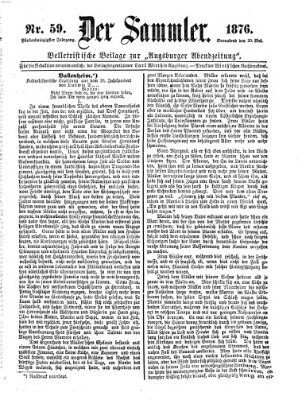 Der Sammler (Augsburger Abendzeitung) Samstag 20. Mai 1876