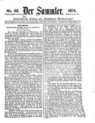 Der Sammler (Augsburger Abendzeitung) Dienstag 13. Juni 1876