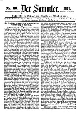 Der Sammler (Augsburger Abendzeitung) Donnerstag 27. Juli 1876