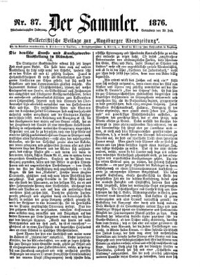 Der Sammler (Augsburger Abendzeitung) Samstag 29. Juli 1876