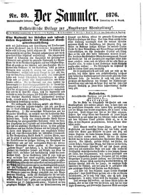 Der Sammler (Augsburger Abendzeitung) Donnerstag 3. August 1876