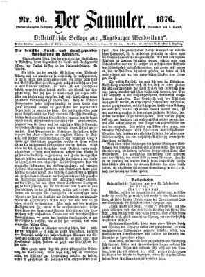 Der Sammler (Augsburger Abendzeitung) Samstag 5. August 1876