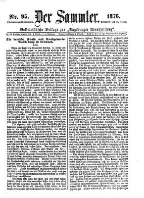 Der Sammler (Augsburger Abendzeitung) Samstag 19. August 1876