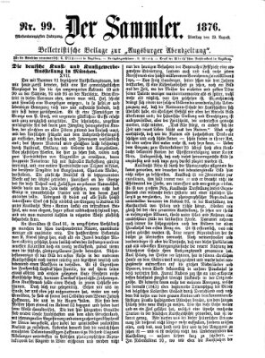 Der Sammler (Augsburger Abendzeitung) Dienstag 29. August 1876