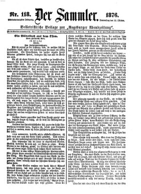 Der Sammler (Augsburger Abendzeitung) Donnerstag 12. Oktober 1876