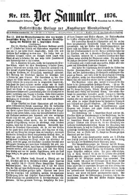 Der Sammler (Augsburger Abendzeitung) Samstag 21. Oktober 1876