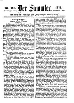 Der Sammler (Augsburger Abendzeitung) Dienstag 31. Oktober 1876