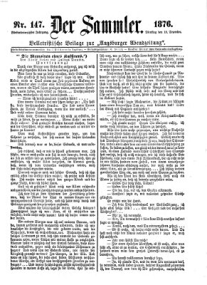 Der Sammler (Augsburger Abendzeitung) Dienstag 19. Dezember 1876