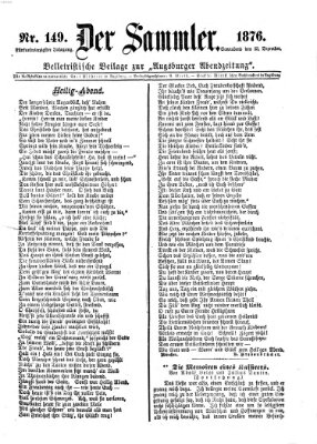 Der Sammler (Augsburger Abendzeitung) Samstag 23. Dezember 1876