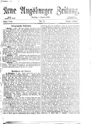 Neue Augsburger Zeitung Dienstag 4. Januar 1876