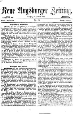 Neue Augsburger Zeitung Samstag 22. Januar 1876