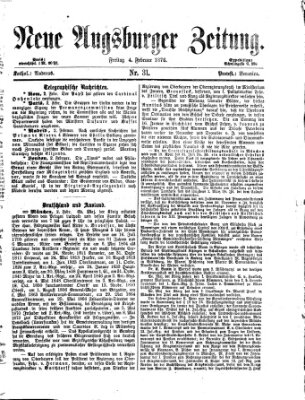 Neue Augsburger Zeitung Freitag 4. Februar 1876