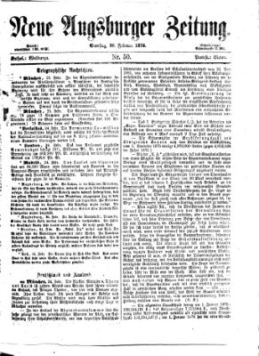 Neue Augsburger Zeitung Samstag 26. Februar 1876