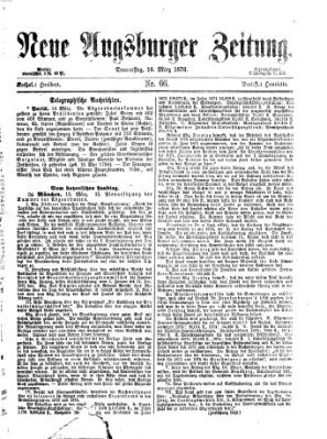 Neue Augsburger Zeitung Donnerstag 16. März 1876