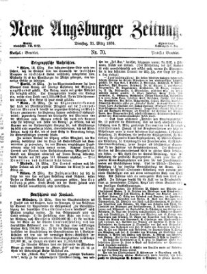 Neue Augsburger Zeitung Dienstag 21. März 1876