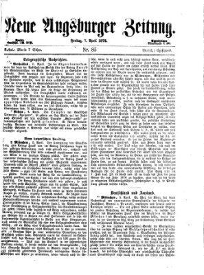 Neue Augsburger Zeitung Freitag 7. April 1876