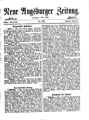 Neue Augsburger Zeitung Sonntag 7. Mai 1876