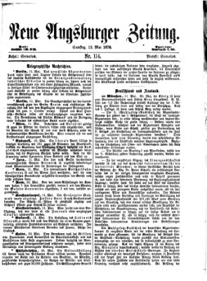 Neue Augsburger Zeitung Samstag 13. Mai 1876