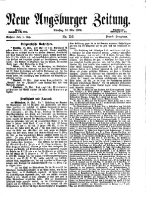 Neue Augsburger Zeitung Dienstag 16. Mai 1876