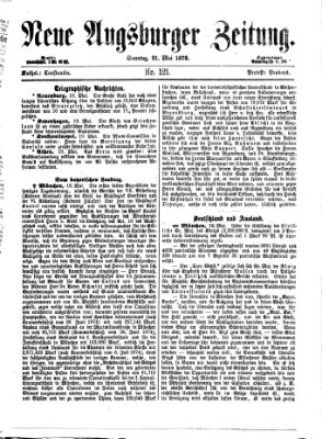 Neue Augsburger Zeitung Sonntag 21. Mai 1876