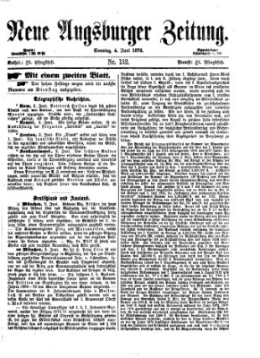 Neue Augsburger Zeitung Sonntag 4. Juni 1876