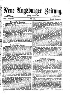 Neue Augsburger Zeitung Freitag 9. Juni 1876