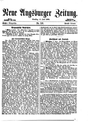 Neue Augsburger Zeitung Samstag 10. Juni 1876