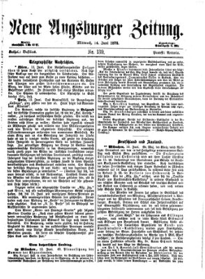 Neue Augsburger Zeitung Mittwoch 14. Juni 1876