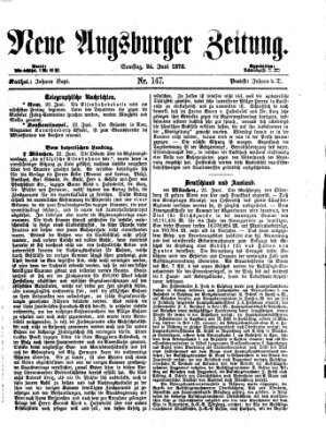 Neue Augsburger Zeitung Samstag 24. Juni 1876