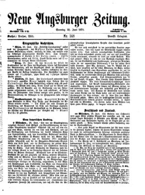 Neue Augsburger Zeitung Sonntag 25. Juni 1876