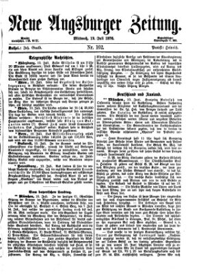 Neue Augsburger Zeitung Mittwoch 12. Juli 1876