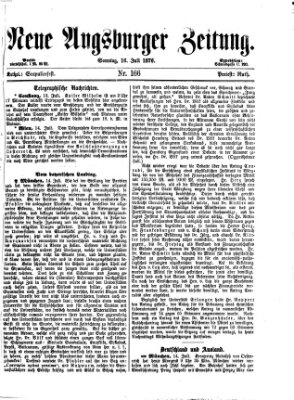 Neue Augsburger Zeitung Sonntag 16. Juli 1876