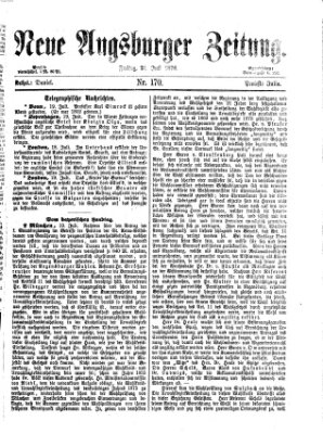 Neue Augsburger Zeitung Freitag 21. Juli 1876