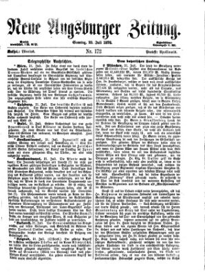 Neue Augsburger Zeitung Sonntag 23. Juli 1876