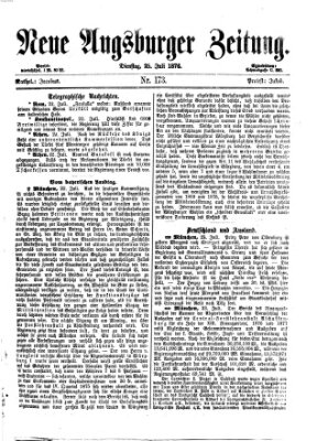 Neue Augsburger Zeitung Dienstag 25. Juli 1876