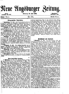 Neue Augsburger Zeitung Mittwoch 26. Juli 1876