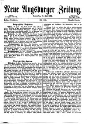 Neue Augsburger Zeitung Donnerstag 27. Juli 1876