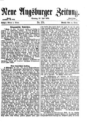 Neue Augsburger Zeitung Sonntag 30. Juli 1876