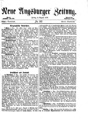 Neue Augsburger Zeitung Freitag 4. August 1876