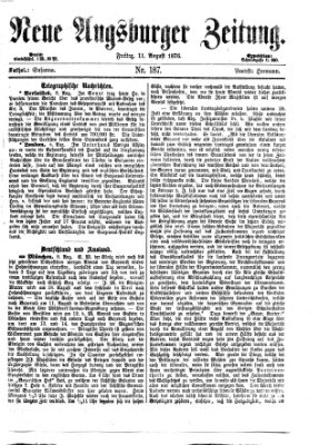 Neue Augsburger Zeitung Freitag 11. August 1876