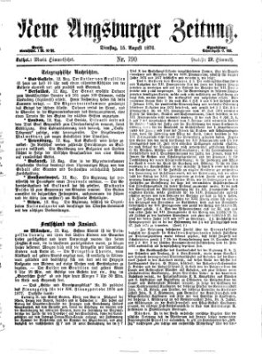 Neue Augsburger Zeitung Dienstag 15. August 1876