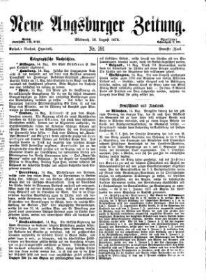 Neue Augsburger Zeitung Mittwoch 16. August 1876