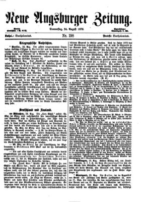 Neue Augsburger Zeitung Donnerstag 24. August 1876