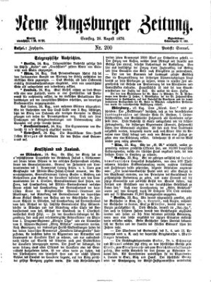 Neue Augsburger Zeitung Samstag 26. August 1876