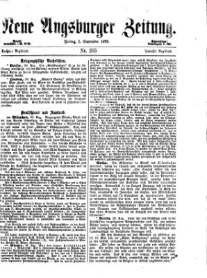 Neue Augsburger Zeitung Freitag 1. September 1876