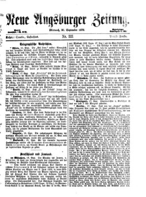 Neue Augsburger Zeitung Mittwoch 20. September 1876