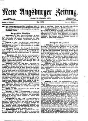 Neue Augsburger Zeitung Freitag 29. September 1876