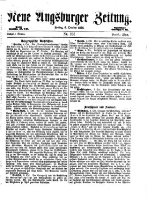 Neue Augsburger Zeitung Freitag 6. Oktober 1876