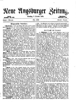 Neue Augsburger Zeitung Samstag 7. Oktober 1876